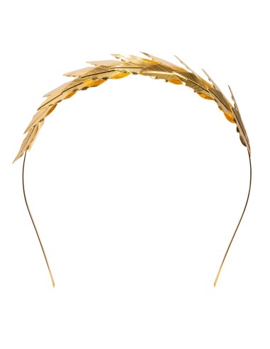 Diadème de lauriers dorés