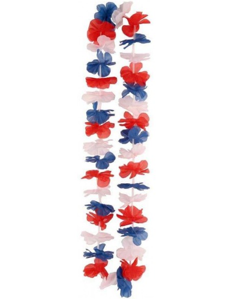 Collier hawaïen tricolore France
