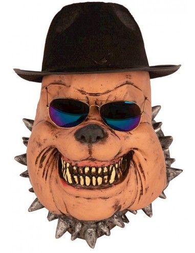 Masque chien avec chapeau et lunettes