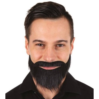 Moustache avec barbe noire