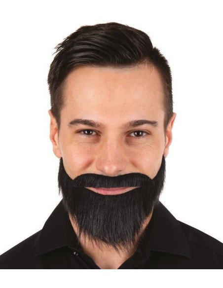 Moustache avec barbe noire