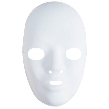 6 masques blanc à décorer