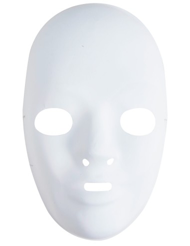 6 masques blanc à décorer