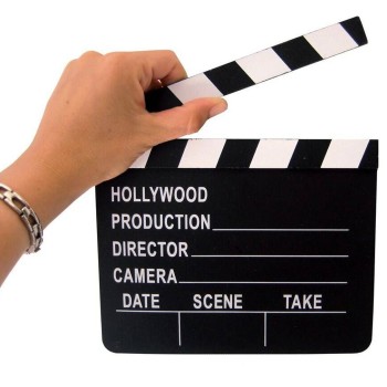 Clap de cinéma en bois