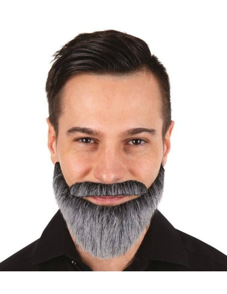 Moustache avec collier gris