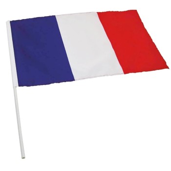 Drapeau français avec manche pour supporter votre équipe