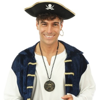 Collier pirate avec tête de mort
