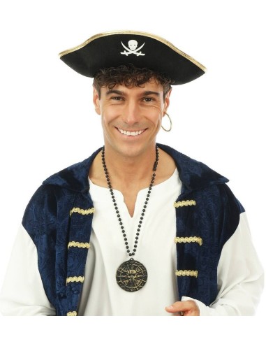 Collier pirate avec tête de mort