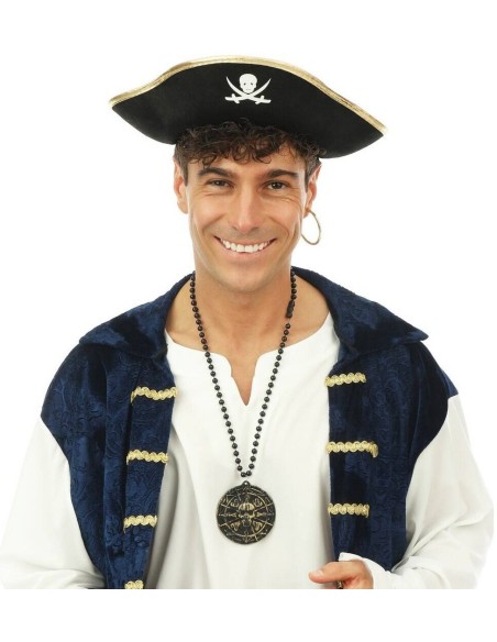 Collier pirate avec tête de mort