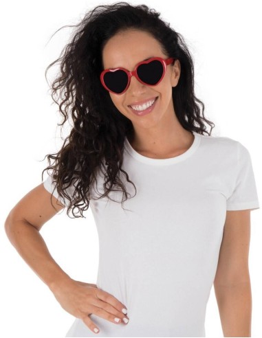 Lunettes coeur rouge