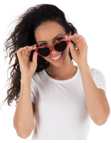Lunettes coeur rouge