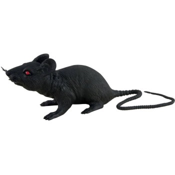 Rat noir en plastique décoration Halloween