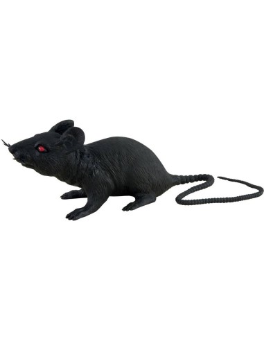 Rat noir en plastique décoration Halloween