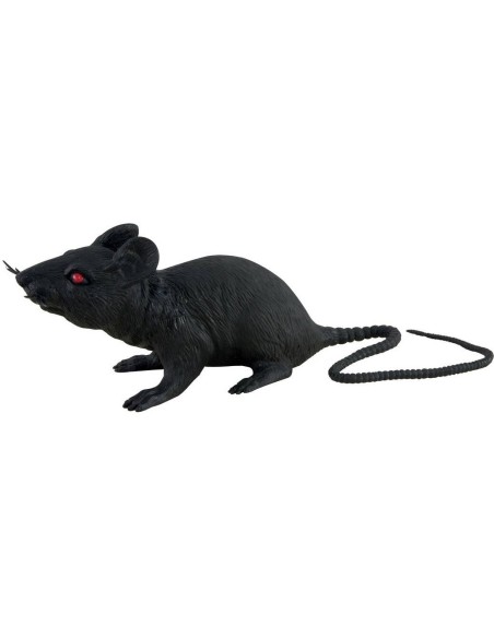 Rat noir en plastique décoration Halloween