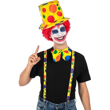 Bretelles de clown à pois