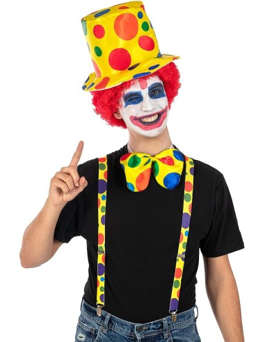 Bretelles de clown à pois
