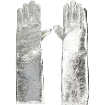 Gants longs argent