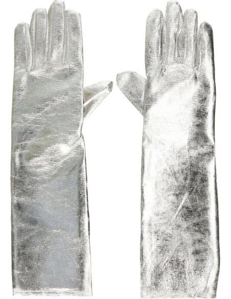 Gants longs argent