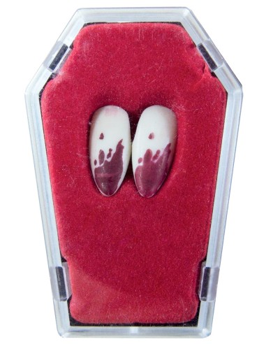 Canines de vampire sanglantes avec pâte adhésive