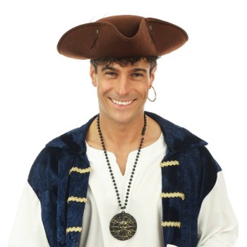 Chapeau pirate marron