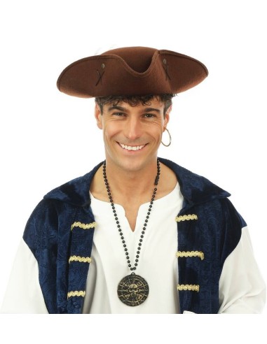 Chapeau pirate marron
