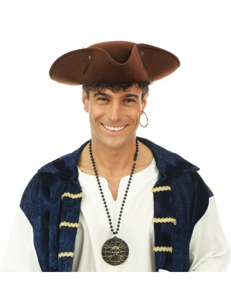 Chapeau pirate marron
