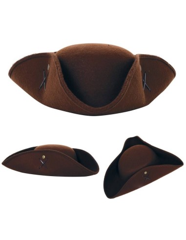Chapeau pirate marron