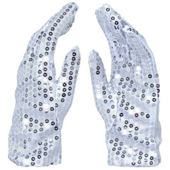 Gants sequins argent