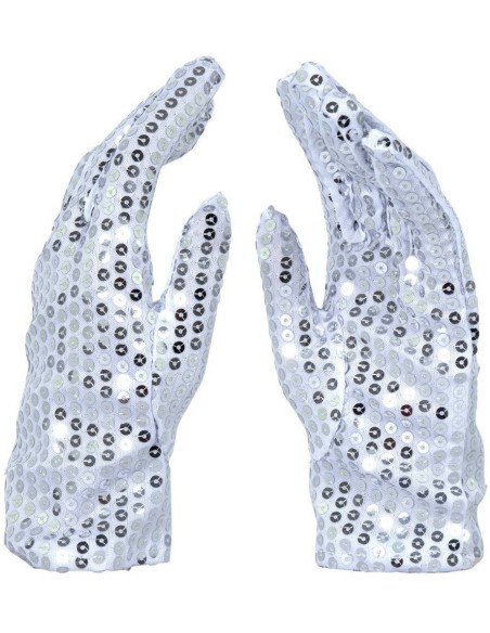 Gants sequins argent