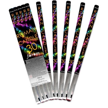 12 chandelles romaines 30 coup multicolores