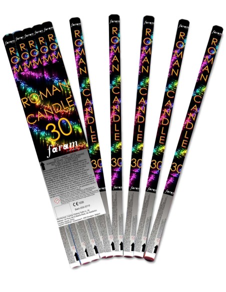 12 chandelles romaines 30 coup multicolores