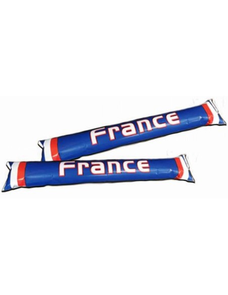 2 bâtons gonflables clap clap bleu blanc rouge France