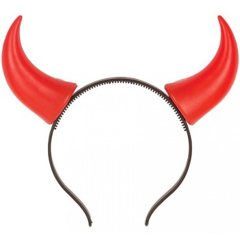 Serre-tête cornes de diable rouges