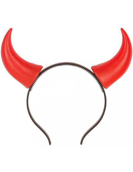Serre-tête cornes de diable rouges