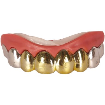 Faux dentier dents en or