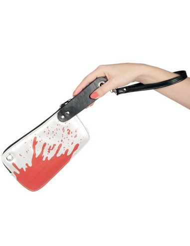 Pochette hachoir avec taches de sang