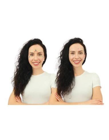Strass visage phosphorescent autocollant