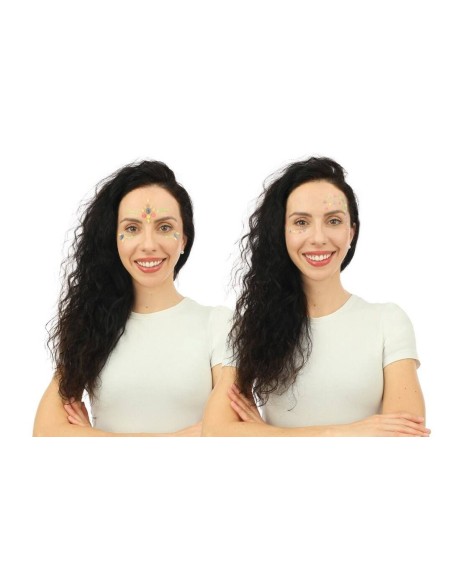 Strass visage phosphorescent autocollant