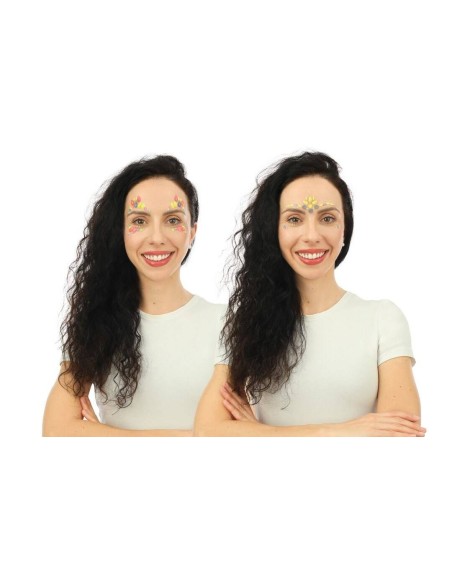 Strass visage phosphorescent autocollant