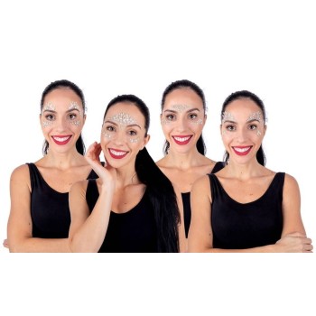 Strass visage phosphorescent autocollant