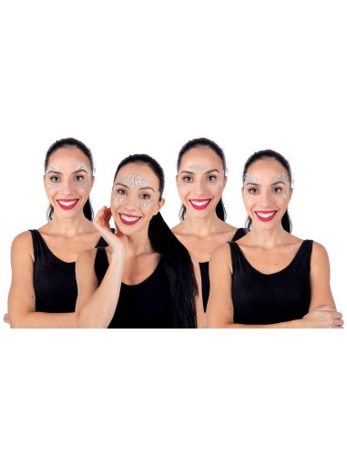 Strass visage phosphorescent autocollant