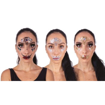 Strass squelette Halloween autocollant