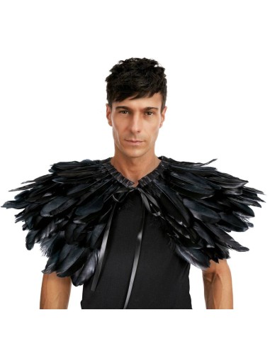 Cape gothique plumes noires
