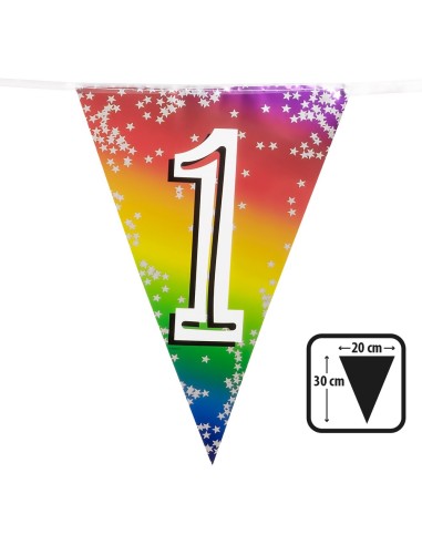 Guirlande fanions chiffre 1