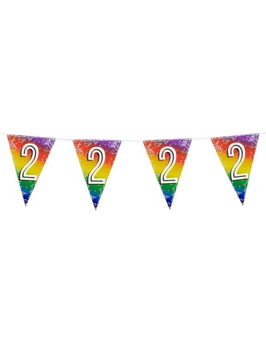 Guirlande fanions chiffre 2