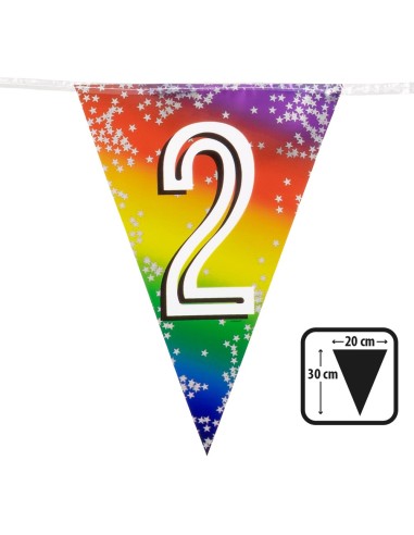 Guirlande fanions chiffre 2