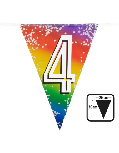 Guirlande fanions chiffre 4