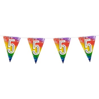 Guirlande fanions chiffre 5