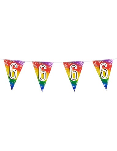 Guirlande fanions chiffre 6