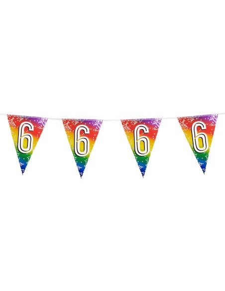 Guirlande fanions chiffre 6